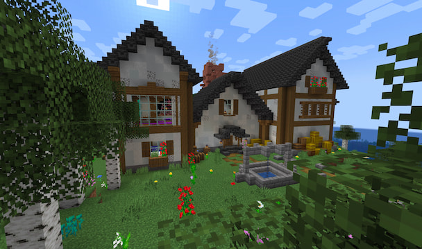 In game screenshot of the mansion